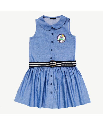 Fille - Robe Chambray avec col claudine - Notre-Dame de...