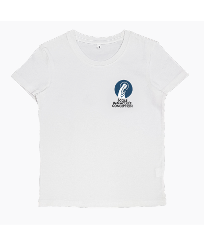 Garçon - T-Shirt blanc brodé - Ecole Immaculée Conception