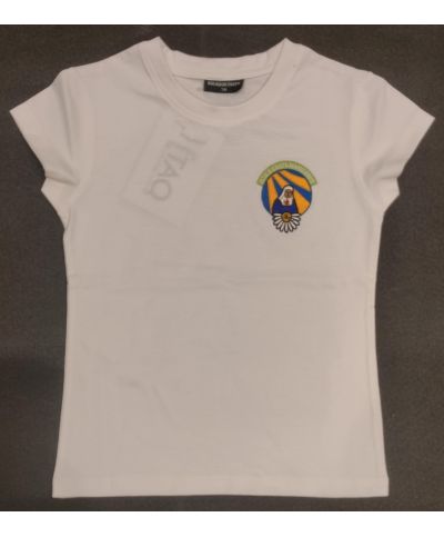 Fille - Tee shirt - Blanc - Jersey - Ste Marguerite
