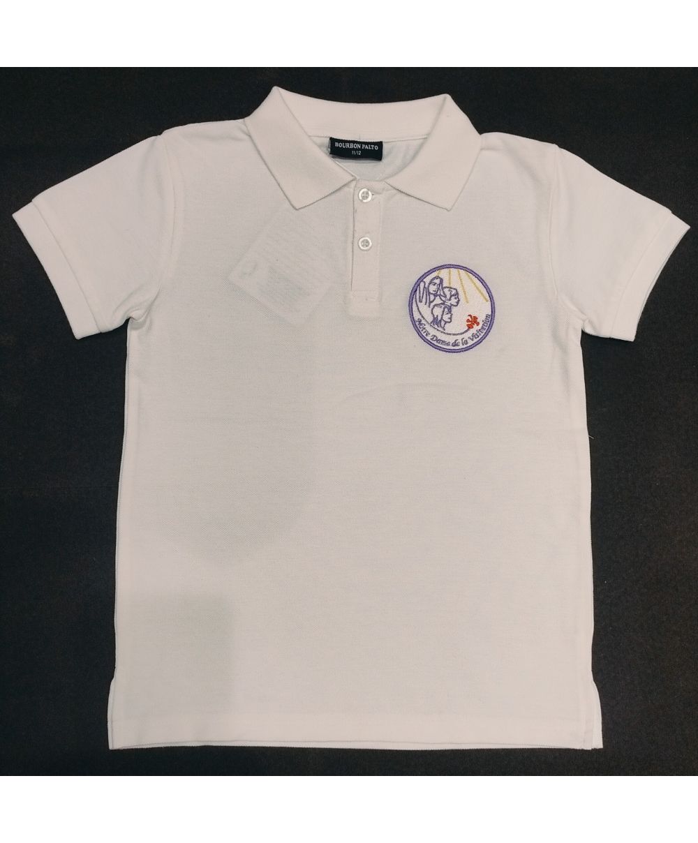 Garçon - Polo Maille Piquée - Blanc -... Garçon - Polo Maille Piquée - Blanc -...
