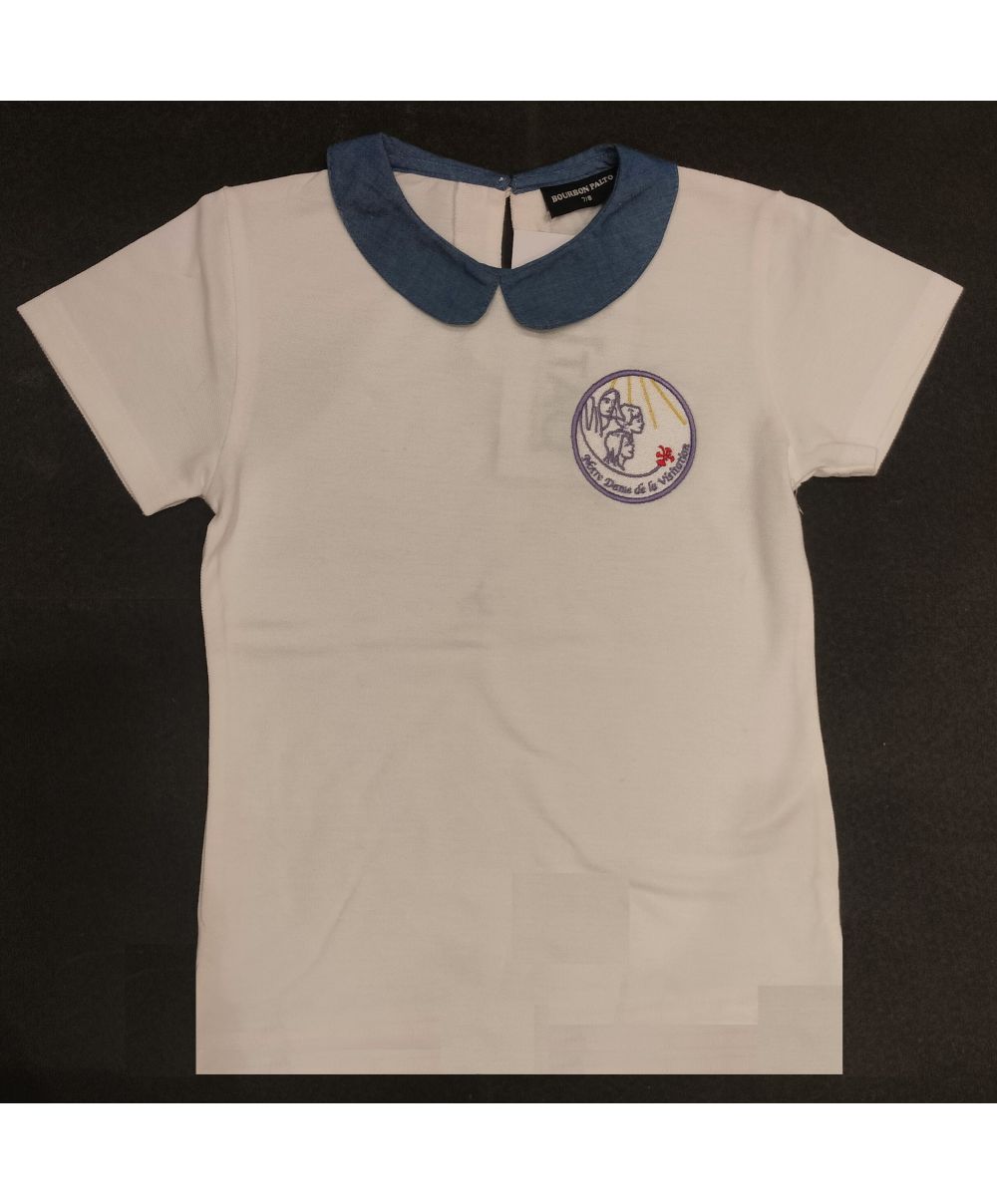 Fille - Polo Blanc - Claudine -... Fille - Polo Blanc - Claudine -...
