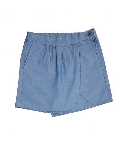 Fille - Jupe Culotte Chambray - Ecole du Baril