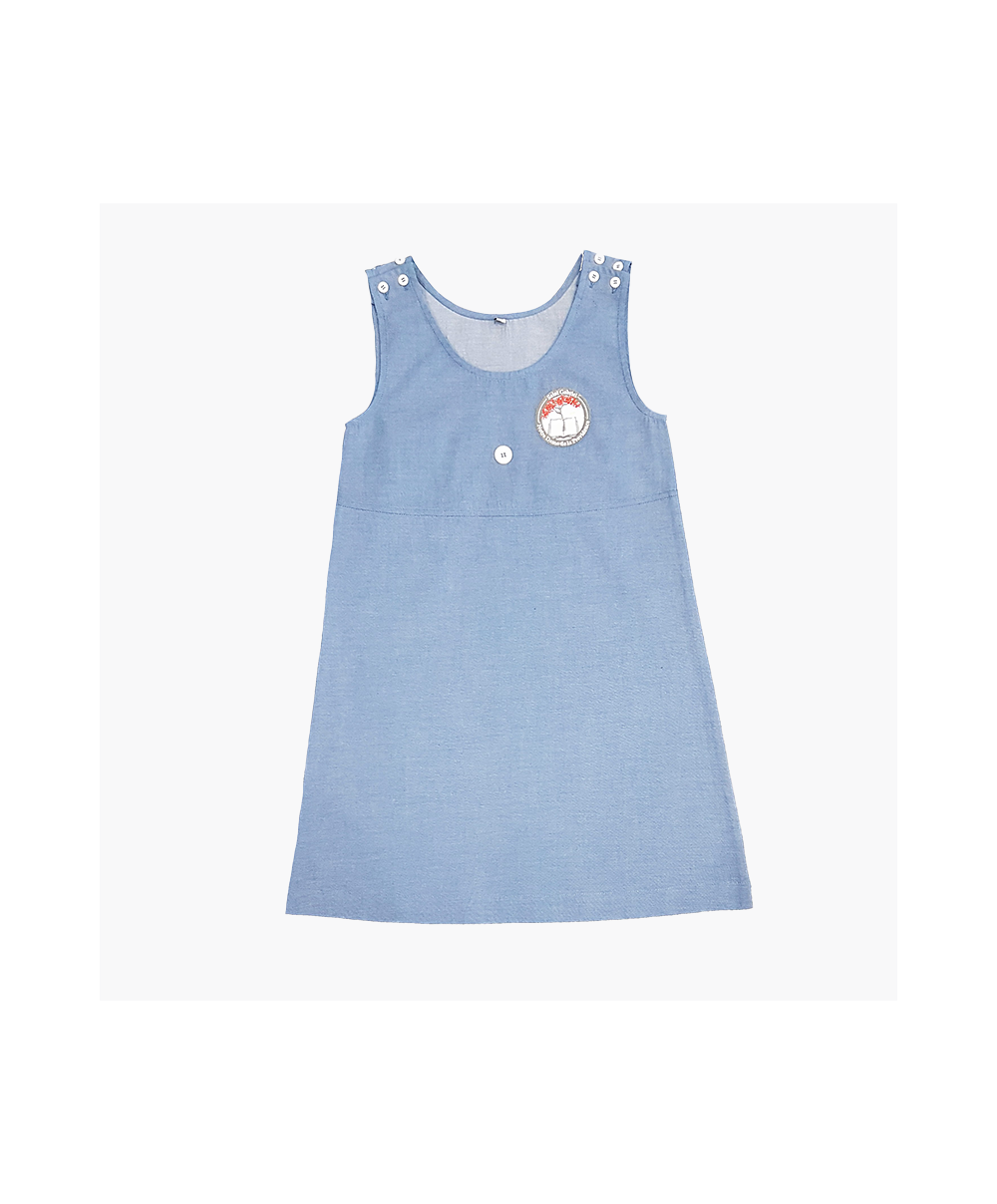 Fille - Robe Chambray avec bouton - Saint Gabriel et Notre Dame de la Providence