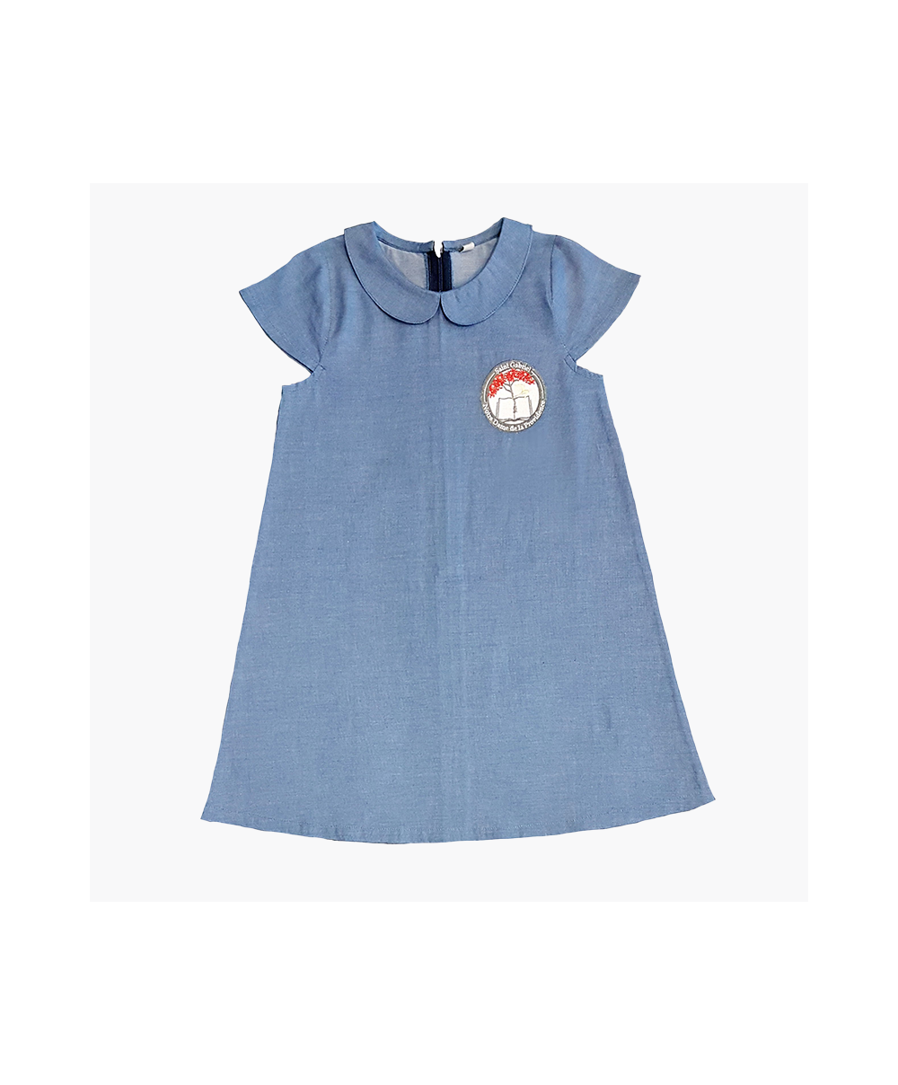 Fille - Robe Chambray avec col claudine - Saint Gabriel et Notre Dame de la Providence