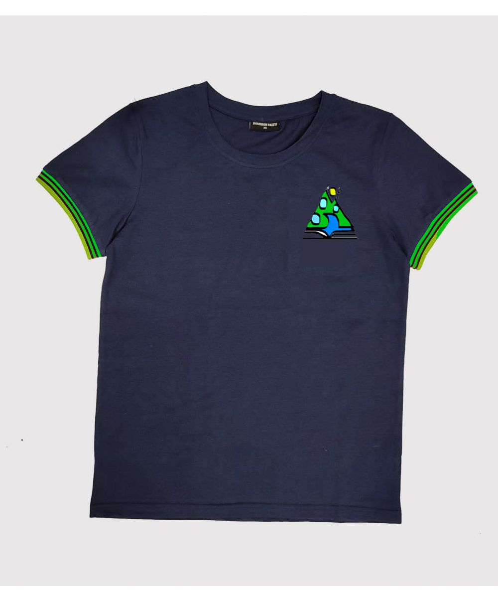 Mixte - Tee Shirt - Bleu Marine - Collège Trois Bassins