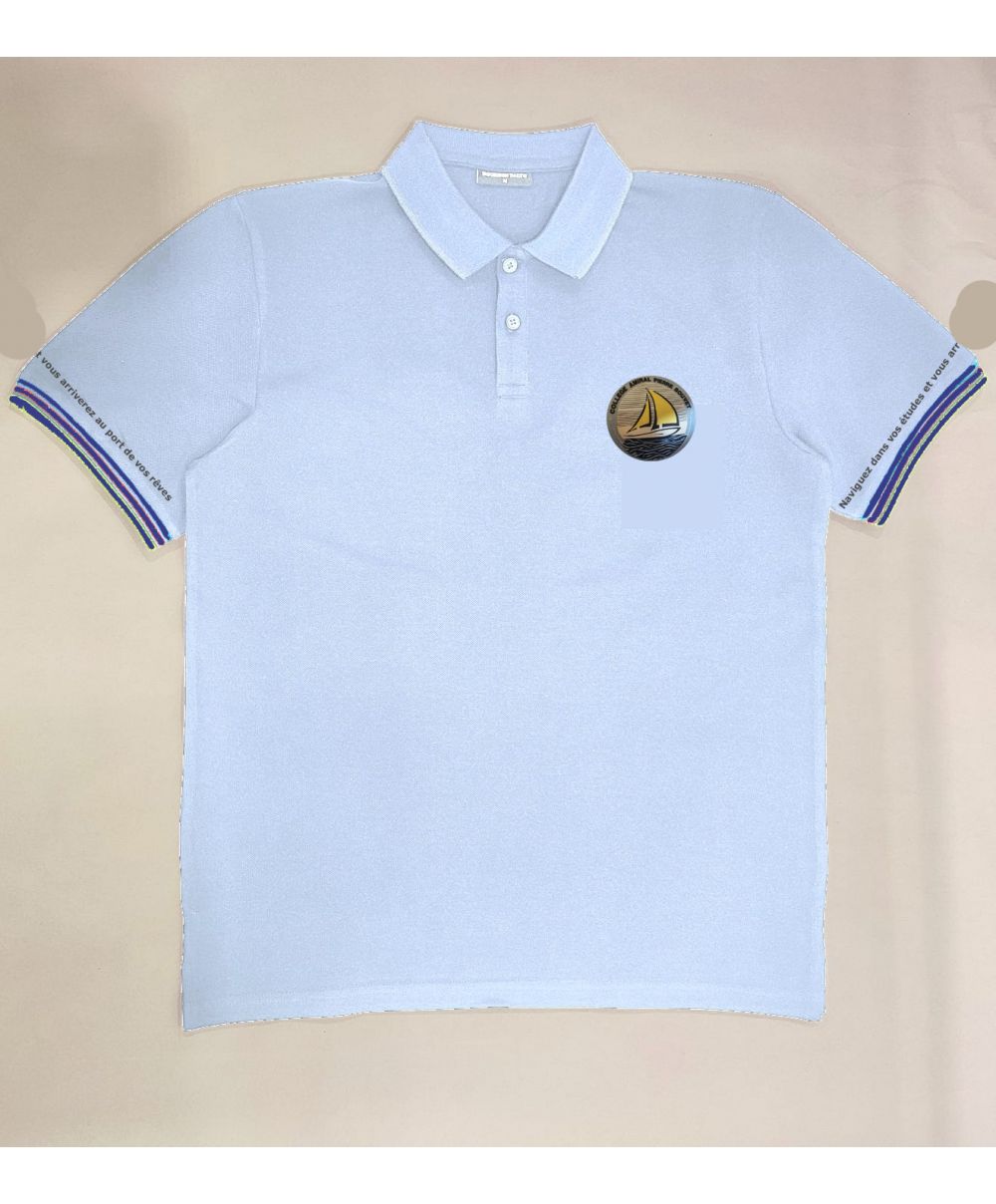 Mixte - Polo - Bleu Ciel - Collège Amiral Bouvet