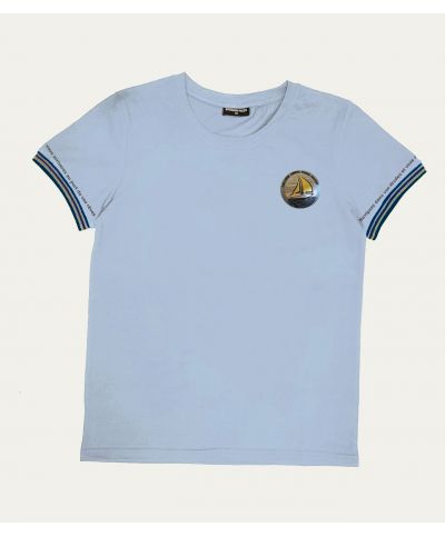 Mixte - Tee Shirt - Bleu Ciel - Collège Amiral Bouvet