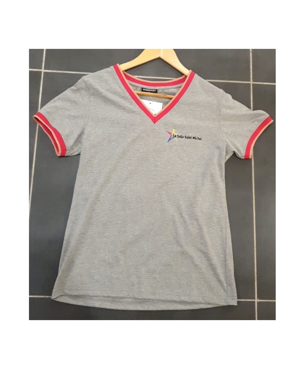 TEE SHIRT FILLE GRIS ST MICHEL