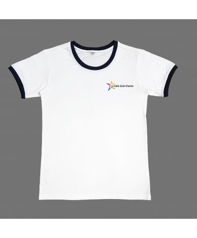 Mixte - Tee Shirt blanc Logo brodé - Collège La Salle...