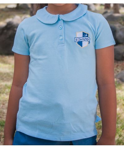 Fille - Polo Bleu - Ecole Rosalie Javouhey