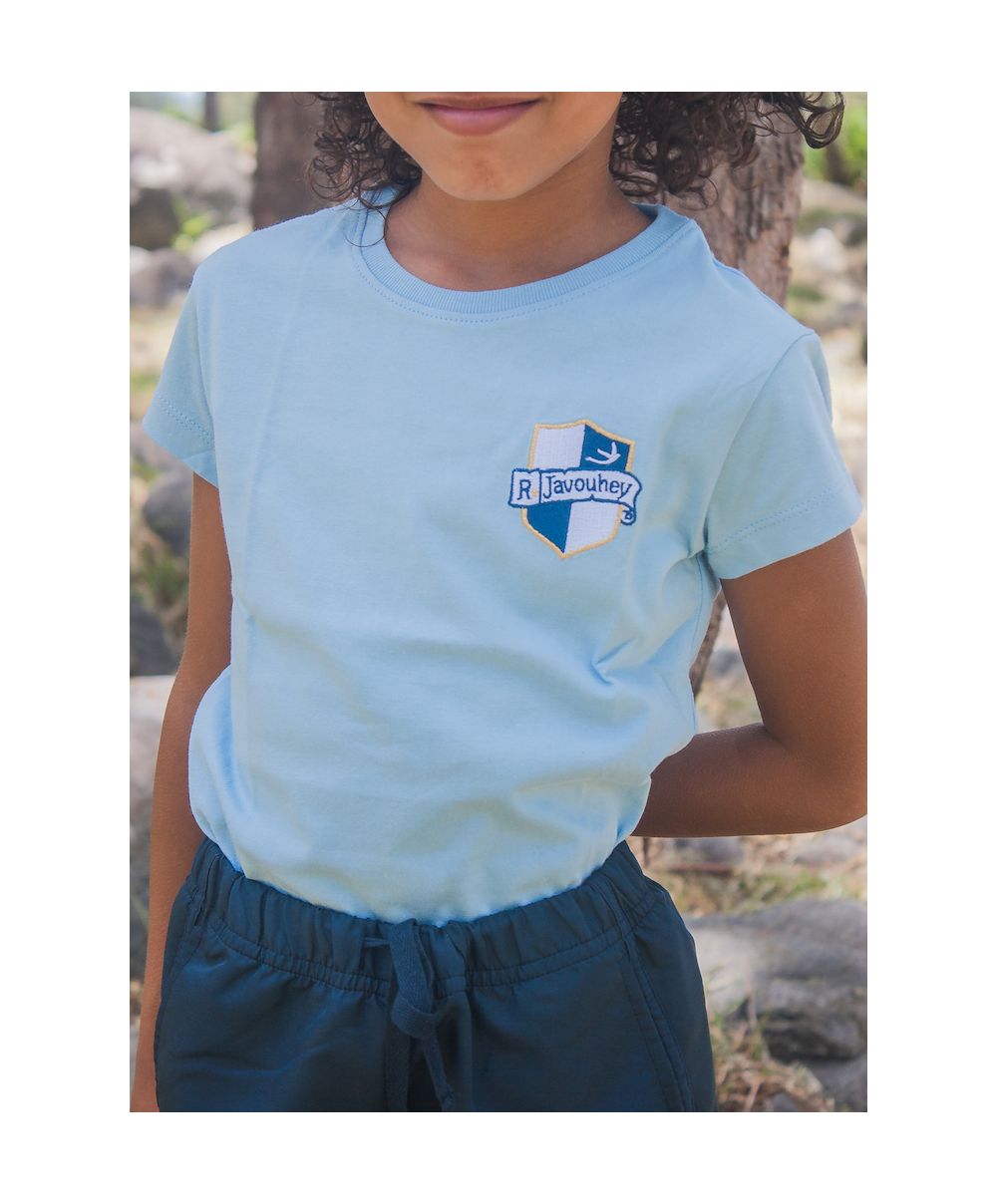 Fille - T-shirt Bleu - Ecole Rosalie... Fille - T-shirt Bleu - Ecole Rosalie...